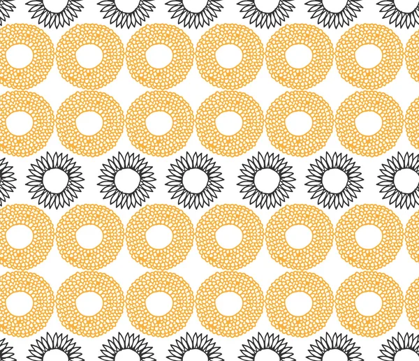 Motif floral ethnique sans couture Doodle — Image vectorielle
