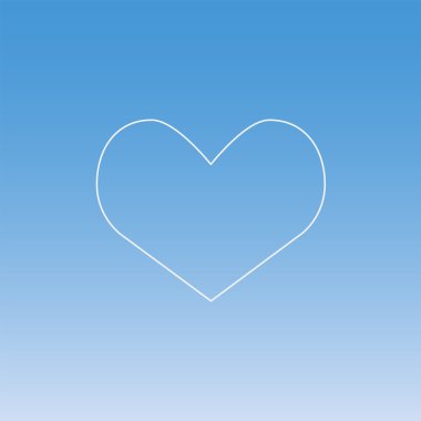 kalp ve kardiyogram ince simgesi