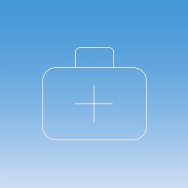 tıbbi bavul beyaz simgesi