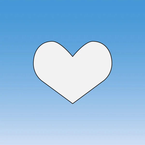 Coração e cardiograma ícone fino — Vetor de Stock