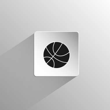 Basketbol topu sport siyah simgesi