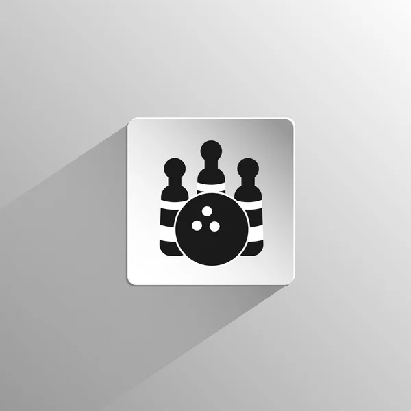 Bowling pictogram zwart — Stockvector