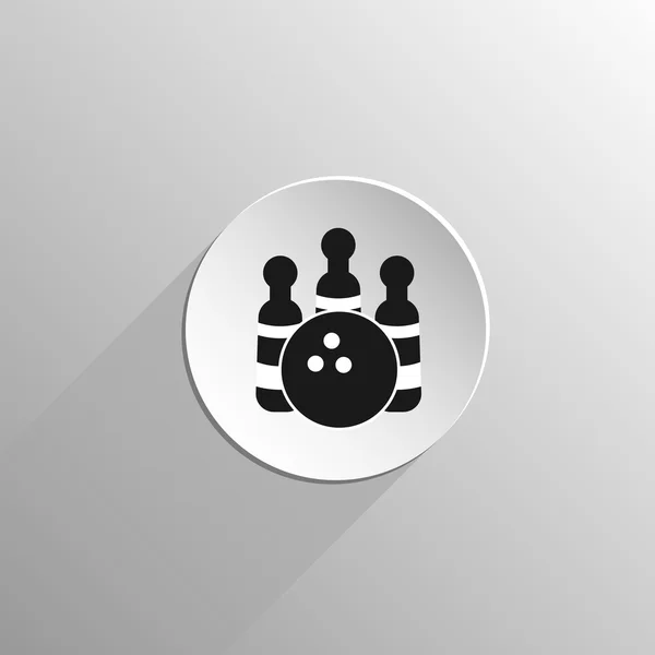 Bowling pictogram zwart — Stockvector