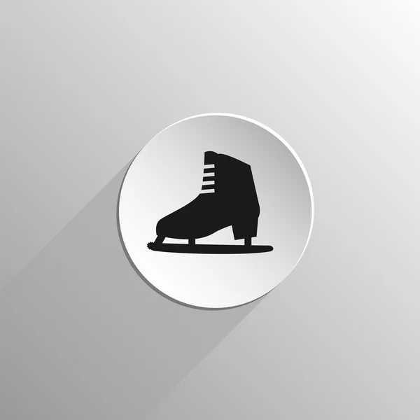 Ice skating black icon — Stock Vector