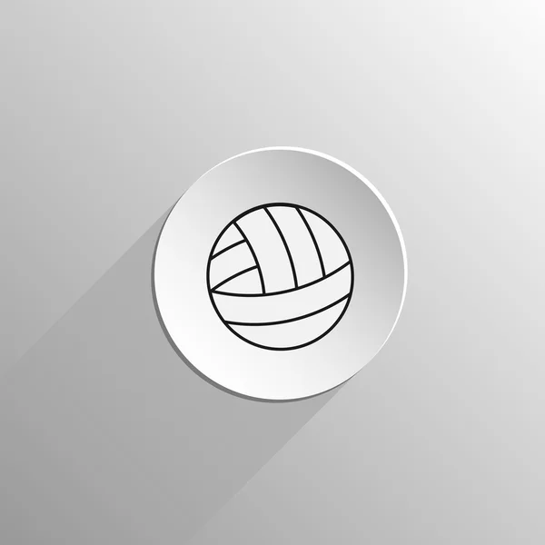 Bola de voleibol icono negro — Vector de stock