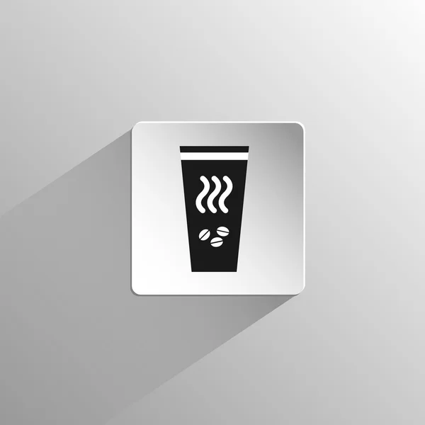 Пластиковый Кубок с иконой горячего кофе — стоковый вектор