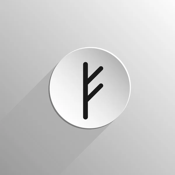 Zwarte pictogram rune Fehu — Stockvector