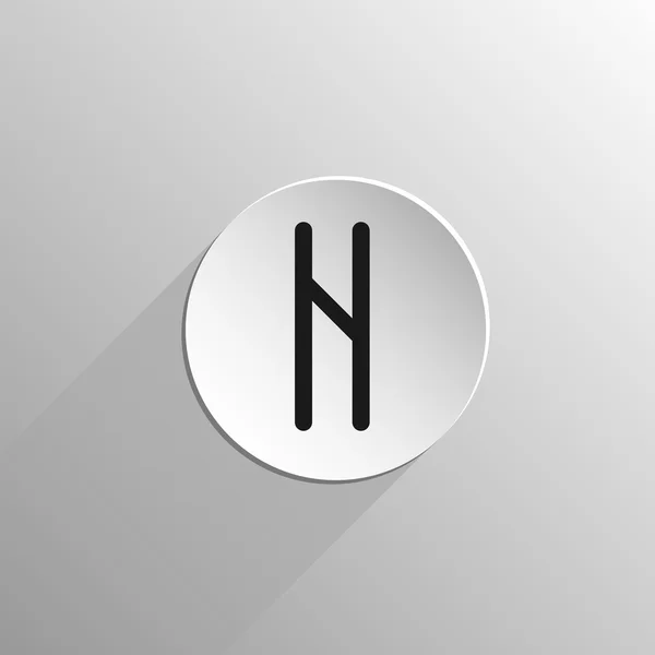 Black icon rune Hagalaz — Stock Vector
