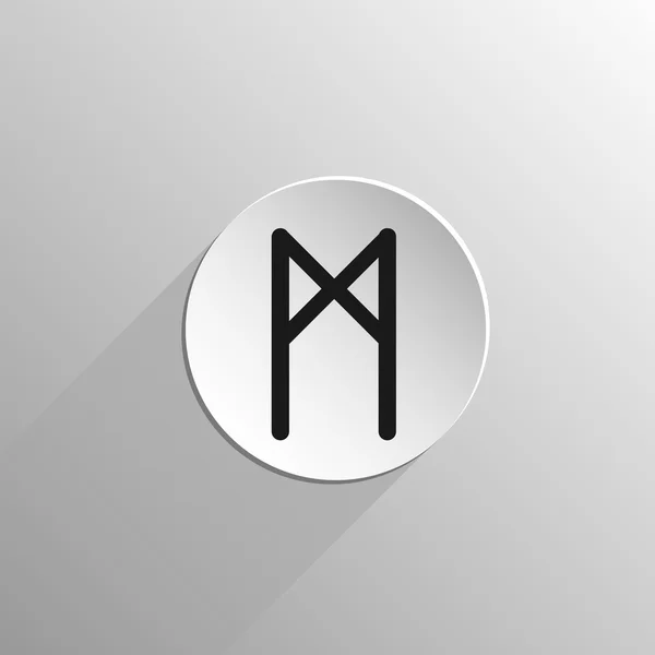 Чорний значок rune Mannaz — стоковий вектор