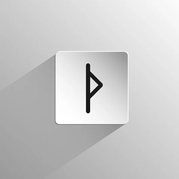 Fekete ikon rune Thurisaz — Stock Vector