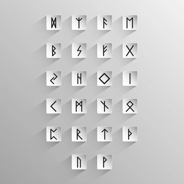 アルファベットの古ノルド語のルーン — ストックベクタ