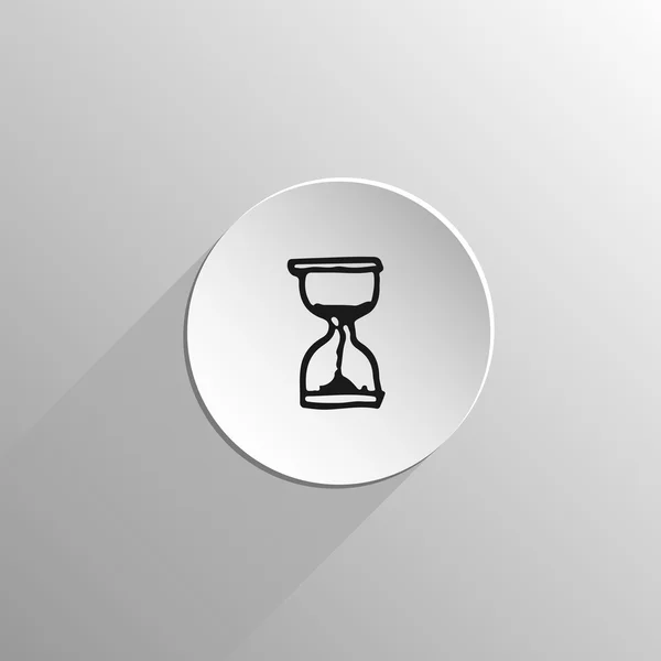 Hourglass Doodle black icon — Stock Vector