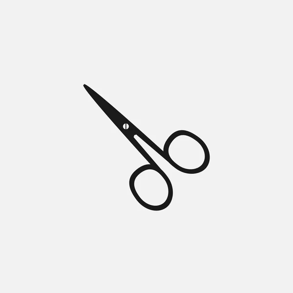 Manicure scissors for nail black icon — Stock Vector