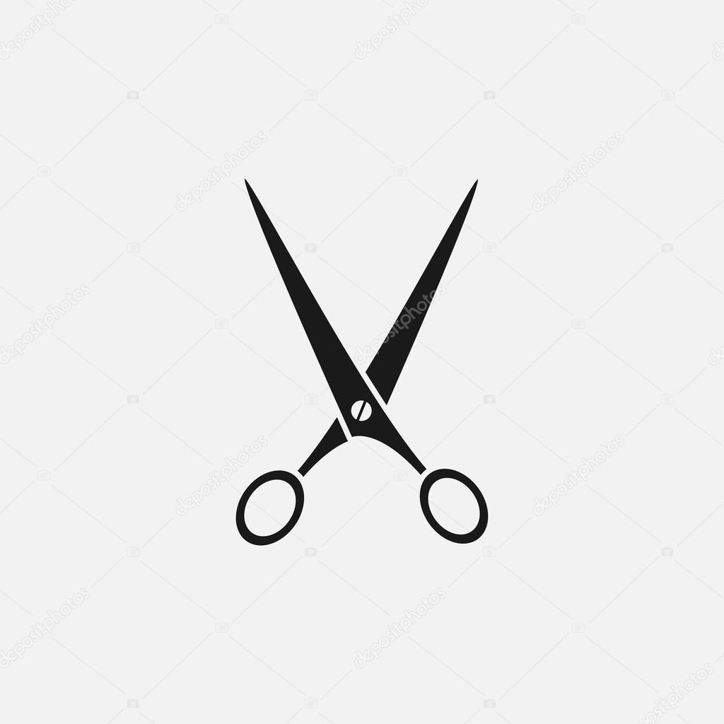 open scissors haircut black icon