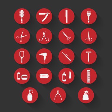 makas set siyah simge tarak