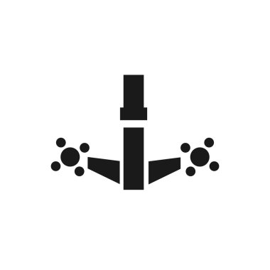 Su musluk siyah simgesi