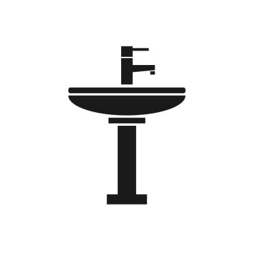 lavabo musluk siyah simgesiyle