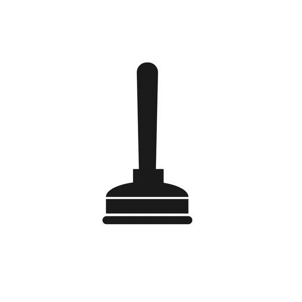 Sanitair plunjer zwart pictogram — Stockvector