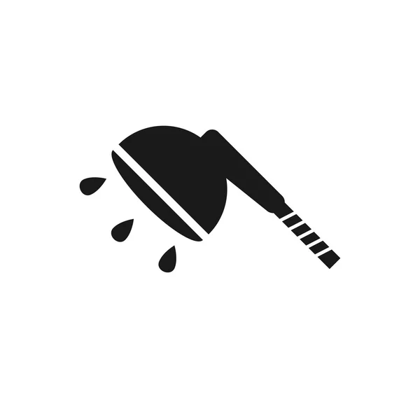Mangueira de chuveiro ícone preto —  Vetores de Stock