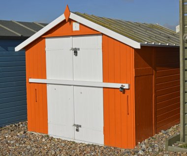 Plaj kulübe Lancing, West Sussex, İngiltere