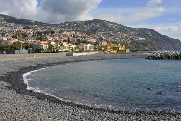 Funchal od nábřeží, Madeira, Portugalsko — Stock fotografie