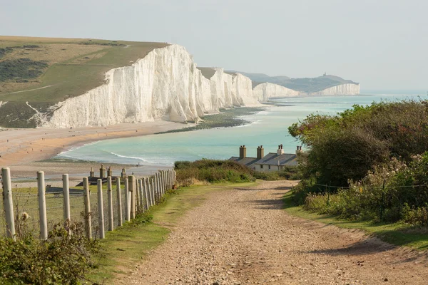 Klippen der sieben Schwestern in East Sussex, England — Stockfoto