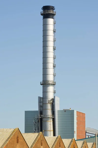 Power Station Chimney Shoreham West Sussex England Stock Picture