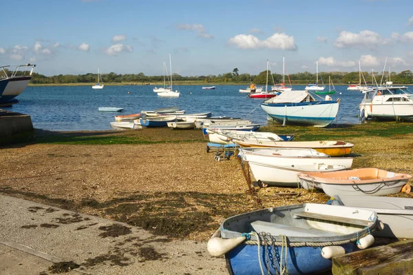 Boten Afgemeerd Dell Quay Chichester Harbour West Sussex Engeland — Stockfoto