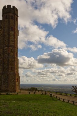 Leith Hill Kulesi çevresindeki kırsal manzaralı, Dorking 'e yakın, Surrey, İngiltere