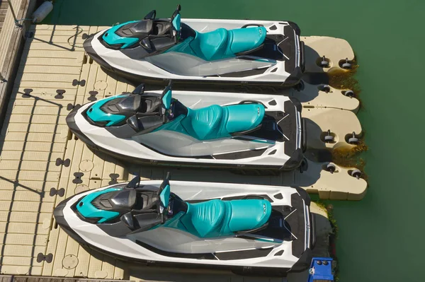 Tres Jetskis Marina Brighton East Sussex Inglaterra — Foto de Stock