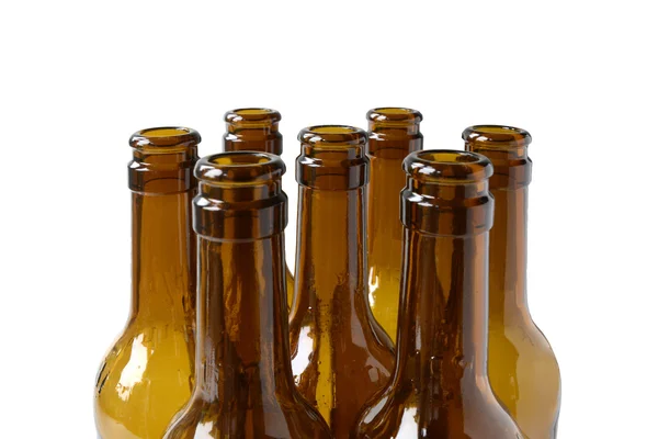 Tomma lager ölflaskor — Stockfoto