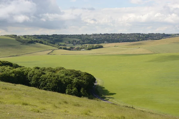 Campo de South Downs cerca de Eastbourne. Inglaterra —  Fotos de Stock