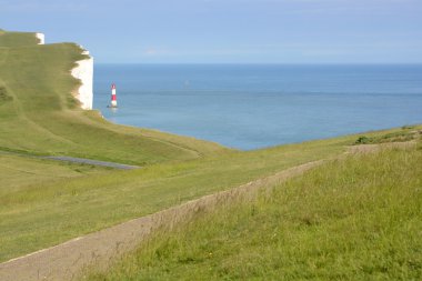 Beachy Head fenerinde. İngiltere