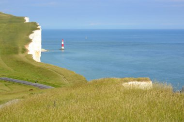 Beachy Head fenerinde. İngiltere