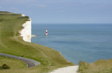 Beachy Head fenerinde. İngiltere