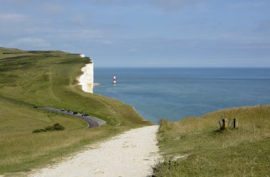 Beachy Head fenerinde. İngiltere