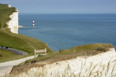 Beachy Head fenerinde. İngiltere