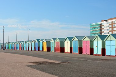 Beach Huts at Hove, Brighton, England clipart
