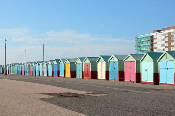 Cabanes de plage à Hove, Brighton, Angleterre — Photo