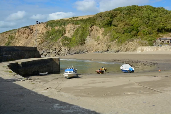 Porto de Polkerris, Cornualha, Inglaterra — Fotografia de Stock