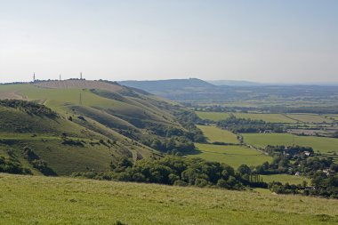 South Downs Sussex'te. İngiltere