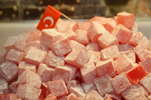 Rose flavoured Turkish delight — Stock Photo, Image