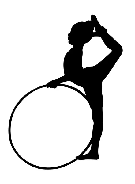 Gymnaste fille performer, vecteur — Image vectorielle