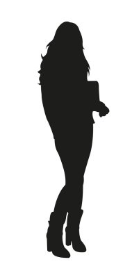 Bayan siluet vektör