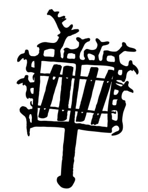 a symbol from Anatolia, silhouette  clipart