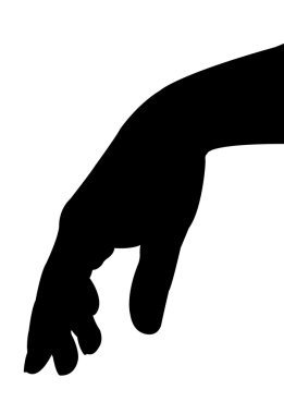 bayan el silueti vektörü