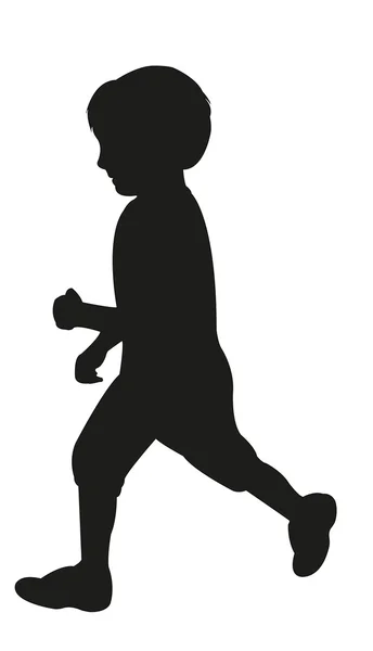 Een jongen silhouet vector — Stockvector