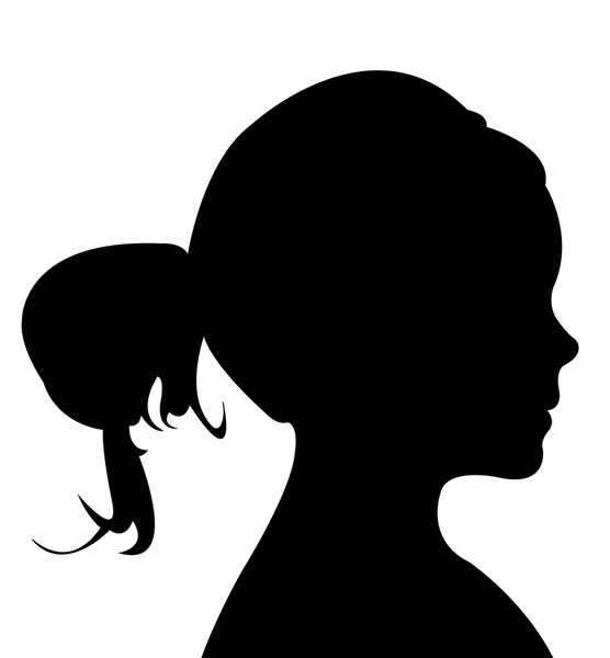 Kid head silhouette vector — Stock Vector