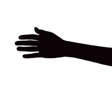 bir el silueti vektörü