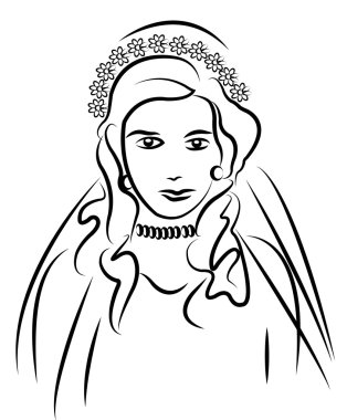 Gelin karikatür vektör